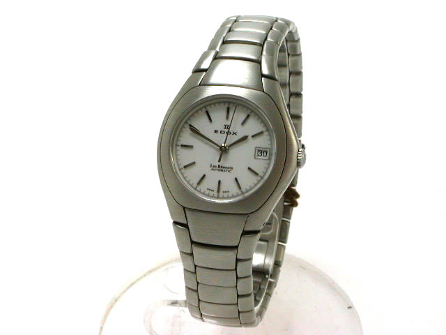 エドックス レディスサイズ 自動巻 白文字盤 SSブレス 37001-3BBIN 新品