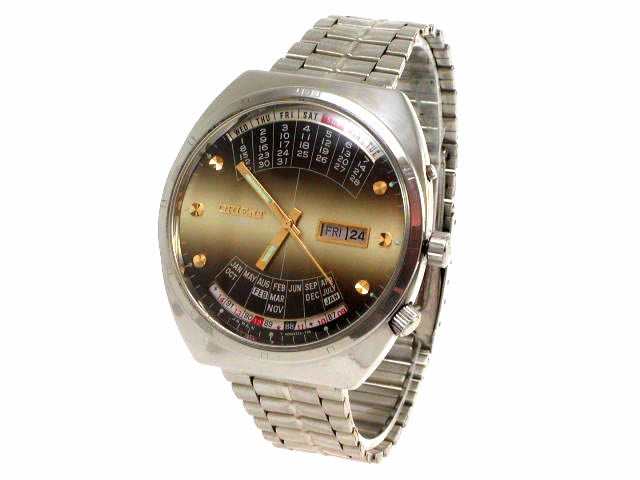 オリエント アナログ暦表示機能つき 自動巻 OH済み 1970年代　