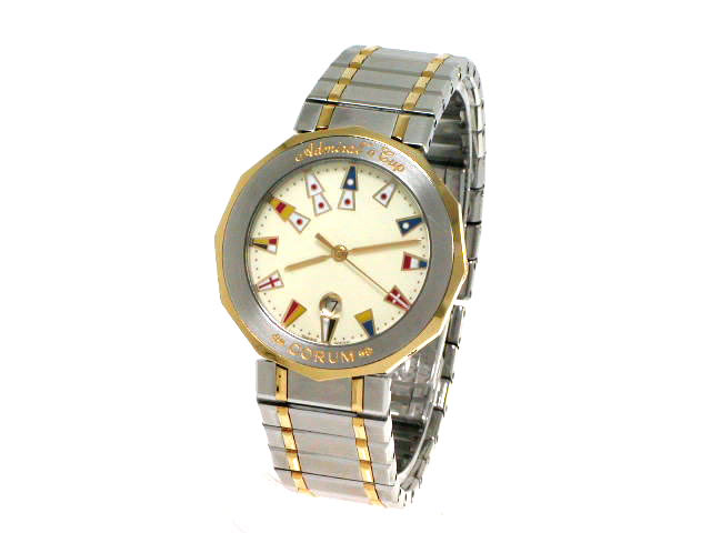 コルム アドミラルカップ SS/18K クオーツ USED　