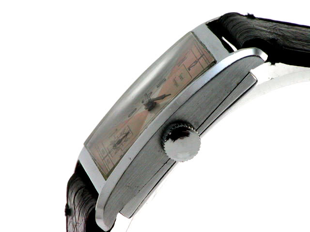 ジラール・ペルゴ 角型機械 手巻き 1940年代 Girard Perregaux