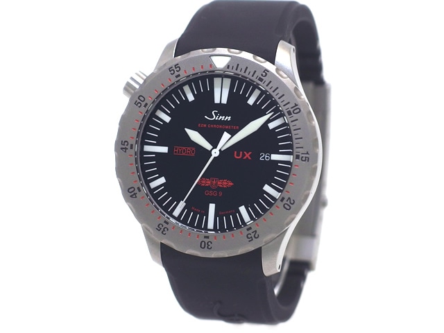 ジン UX.GSG9 クロノメーター 5000m防水 ラバーベルト クオーツ USED