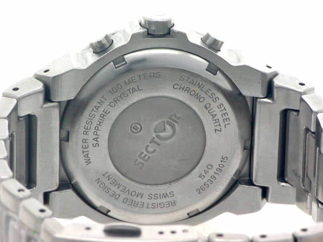 箱付き SECTOR セクター 540 クロノグラフ 100m メンズ 腕時計 美品 セクター540 SECTOR 540 メンズクロノグラフ腕時計