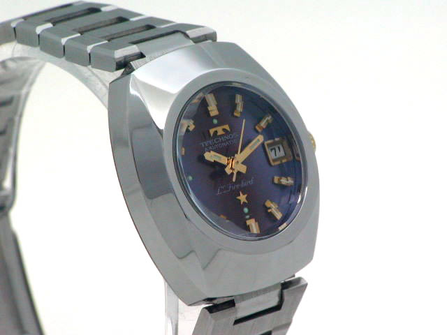 テクノス ファイアーバード　カットガラス　時計 テクノス レディファイヤーバード 5面カットガラス 自動巻 OH済 1970