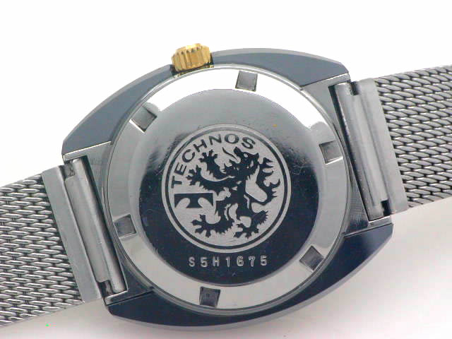 テクノス ホーク ボラゾン 5面ガラス 自動巻 OH済 1970年代 Technos
