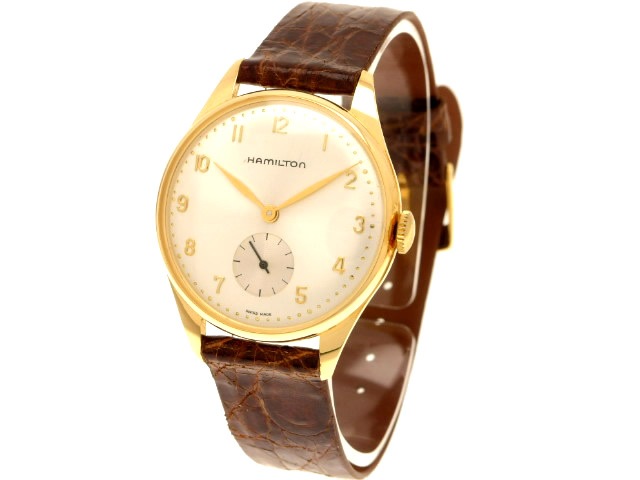 ハミルトン 18K無垢 Ref.109040 Cal.7001 手巻 OH済 1990年代