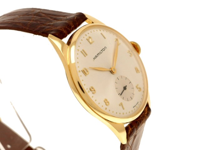 ハミルトン 18K無垢 Ref.109040 Cal.7001 手巻 OH済 1990年代 Hamilton