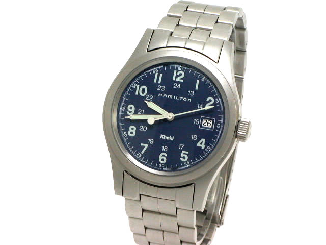 ハミルトン カーキ フィールド クオーツ 636127 青 USED Hamilton