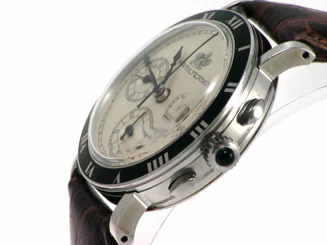 ハミルトン パイピング・ロック 69018334001 手巻 クロノグラフ USED