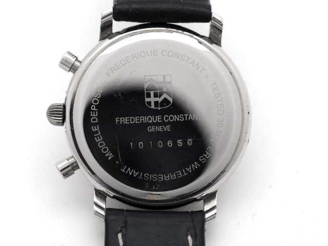 フレデリックコンスタント Frederique Constant クロノグラフ フレデリックコンスタント クロノグラフ 青文字盤 クオーツ USED