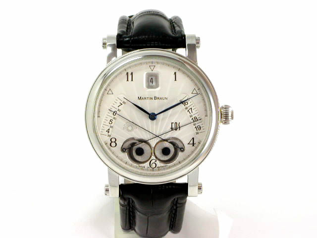 マーティンブラウン イオス(日の出、日の入り表示) SS 39mm シルバーダイヤル 新品 EOS-39S　Martin Braun