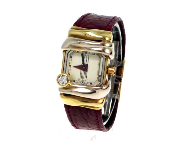 ミザーニ エルミタージュ 18KYG/WG ダイヤモンド クオーツ USED　