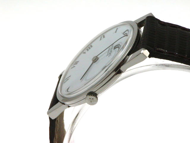 Q*e様 ユニバーサルジュネーブ 手巻き腕時計 ビンテージ 裏蓋刻印あり ユニバーサルジュネーブ 薄型手巻き 14金張り 1970年代 箱、タグ