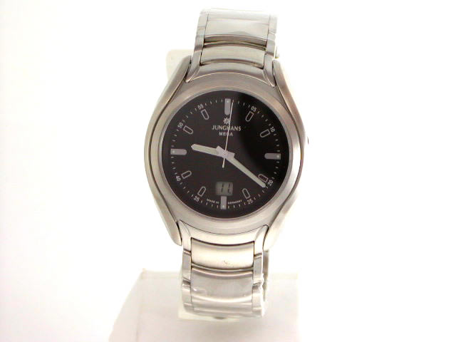 ユンハンス SS ブラックダイヤル SSブレス 4065 44　新品 JUNGHANS