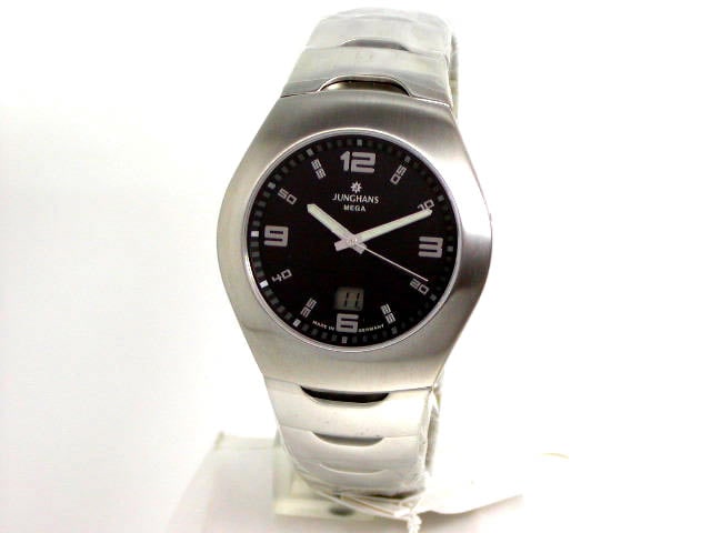 ユンハンス SS ブラックダイヤル SSブレス 4310 44　新品 JUNGHANS