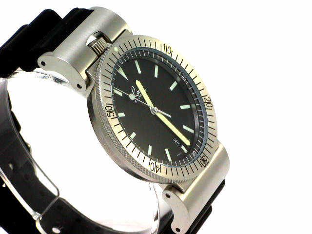 ラコ ネイビーシリーズ クオーツ デイト 40mm ラバーベルト 862014