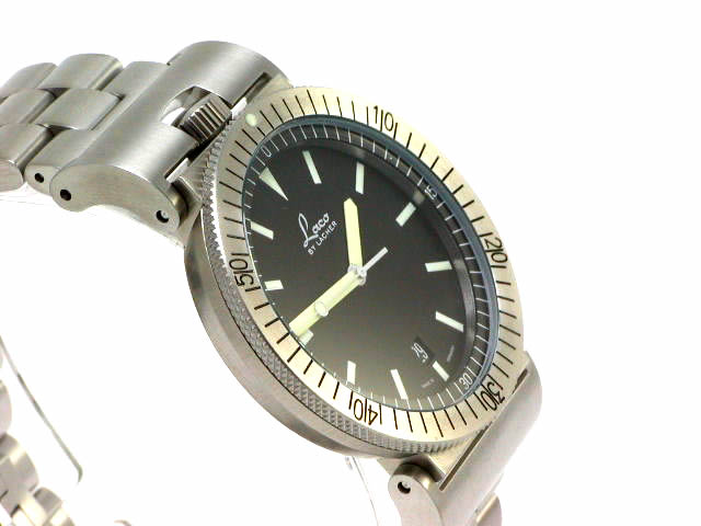ラコ ネイビーシリーズ クオーツ デイト 40mm SSブレスレット 862016