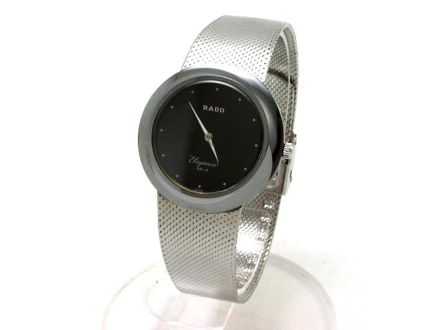 ラドー エレガンス メッシュバンド 黒文字盤 手巻き 1970年代
