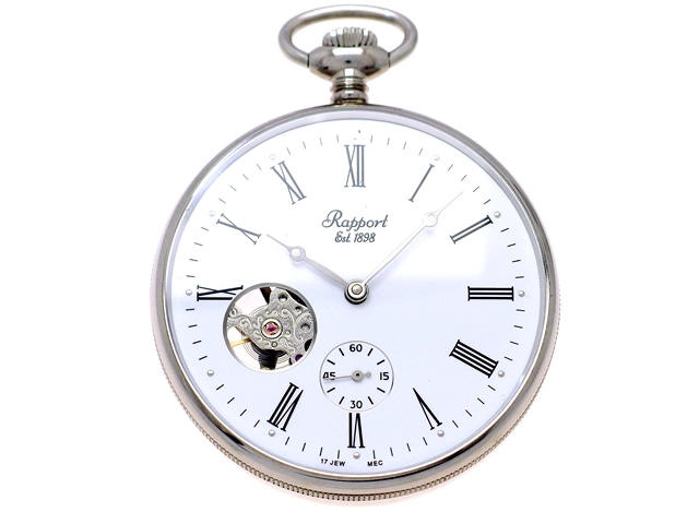 ラポート PW87 手巻 バックスケルトン 懐中時計 USED