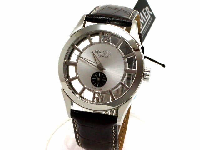 ローマー コンピテンス オリジナル 手巻き シルバー 37mm　新品