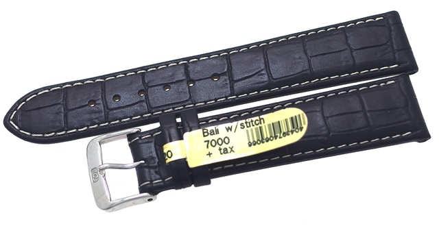 【ディモデル】 BALI KN（バリ・ケーエヌ）ブラック 型押し カーフ（牛革） 時計ベルト