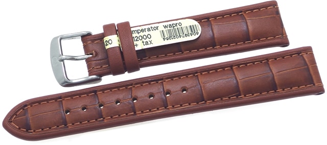 【ディモデル】 IMPERATOR WATERPROOF（インペラートル・ウォータープルーフ）ゴールドブラウン 型押し カーフ（牛革） 時計ベルト