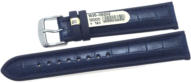 【ディモデル】 IMPERATOR WATERPROOF（インペラートル・ウォータープルーフ）ネイビー 型押し カーフ（牛革） 時計ベルト