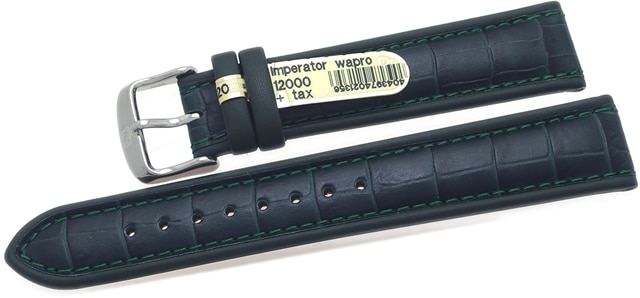 【ディモデル】 IMPERATOR WATERPROOF（インペラートル・ウォータープルーフ）ダークグリーン 型押し カーフ（牛革） 時計ベルト