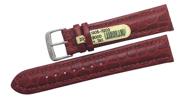 【ディモデル】 LUXOR WATERPROOF（ルクソール・ウォータープルーフ）ゴールドブラウン 型押し カーフ（牛革） 時計ベルト