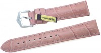 【ヒルシュ】 DUKE（デューク） ピンク カーフレザー アリゲーター型押  時計ベルト