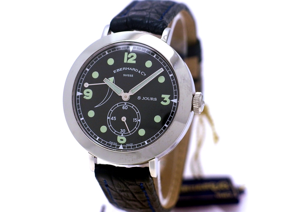 【新品】エベラール 8デイズ ポスティオン 21022.2 手巻き 黒文字盤 正規品