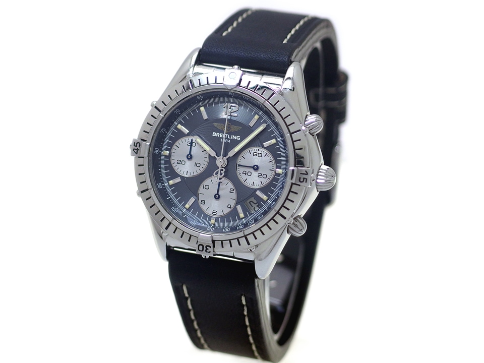 ブライトリング クロノ コクピット デイト A30012 グレー文字盤 自動巻 OH済 1990年代 USED
