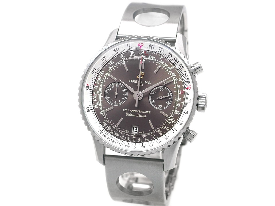 ブライトリング ナビタイマー 125周年記念モデル 世界限定2009本 A26322 ブラウン文字盤 自動巻 OH済 2009年 USED　Breitling
