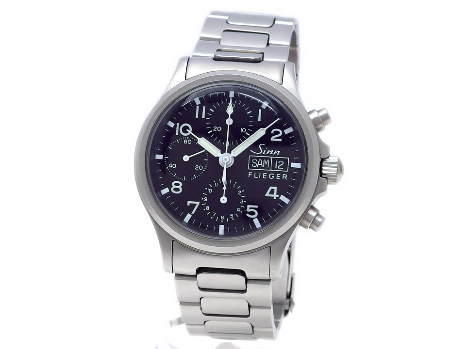 ジン 356 フリーガー クロノグラフ 純正ブレス 自動巻 USED