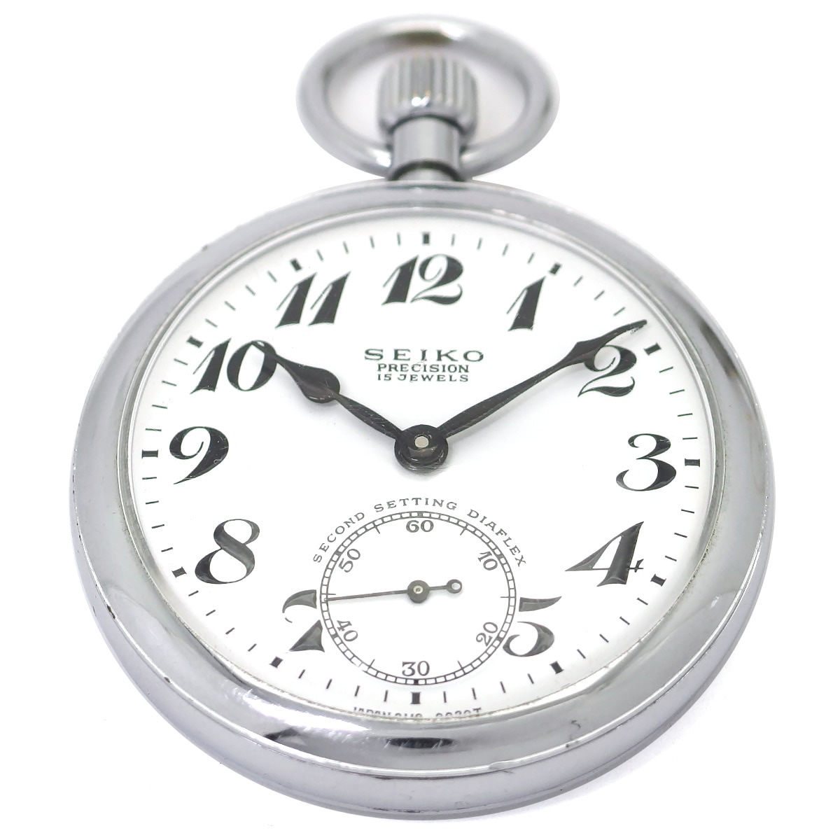 セイコー プレシジョン 懐中時計 91-0020 セコンドセッティング 15石 手巻 OH済 昭和44年/1969年製 Seiko