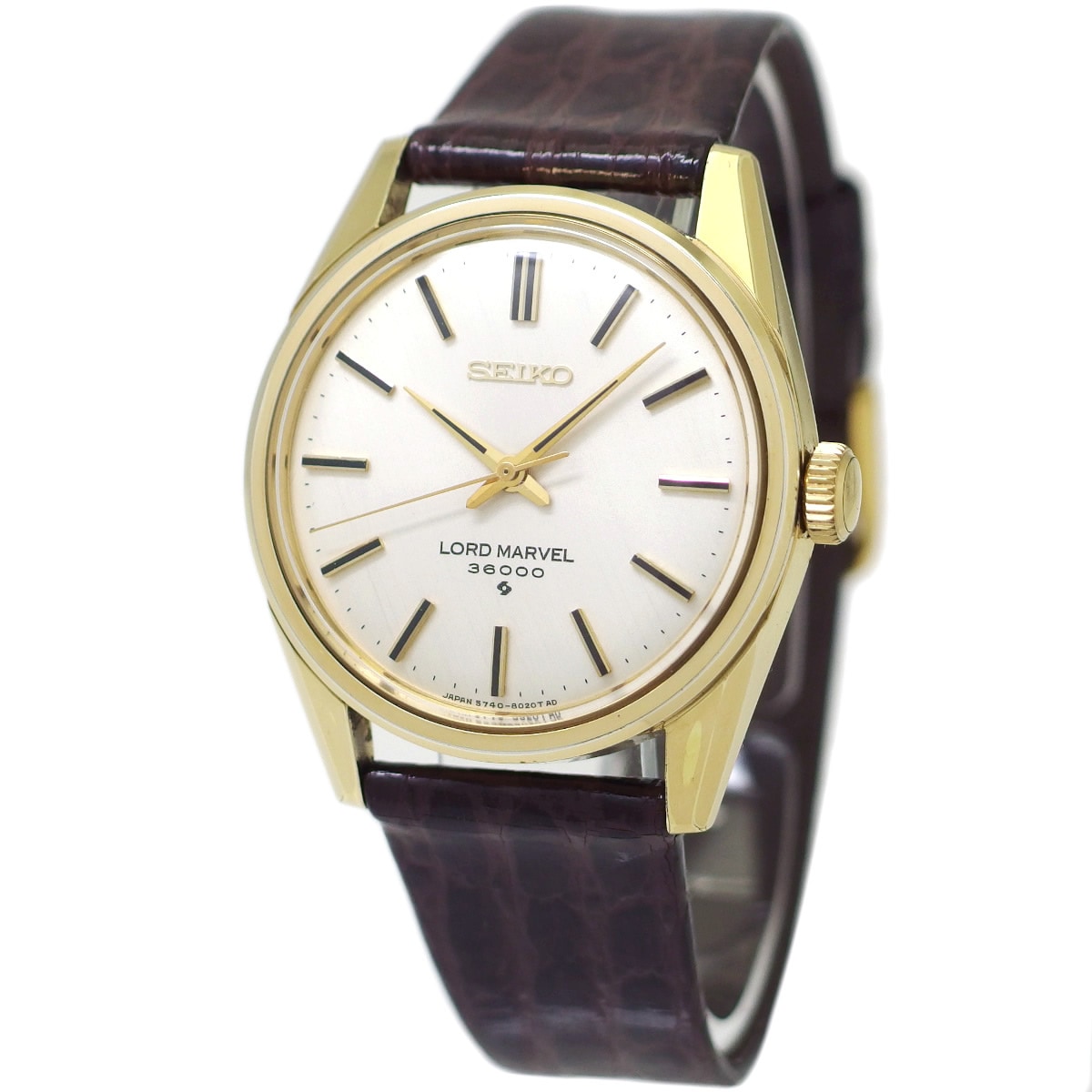 セイコー ロードマーベル 36000 5740-8000 金メッキ 手巻 OH済 昭和44