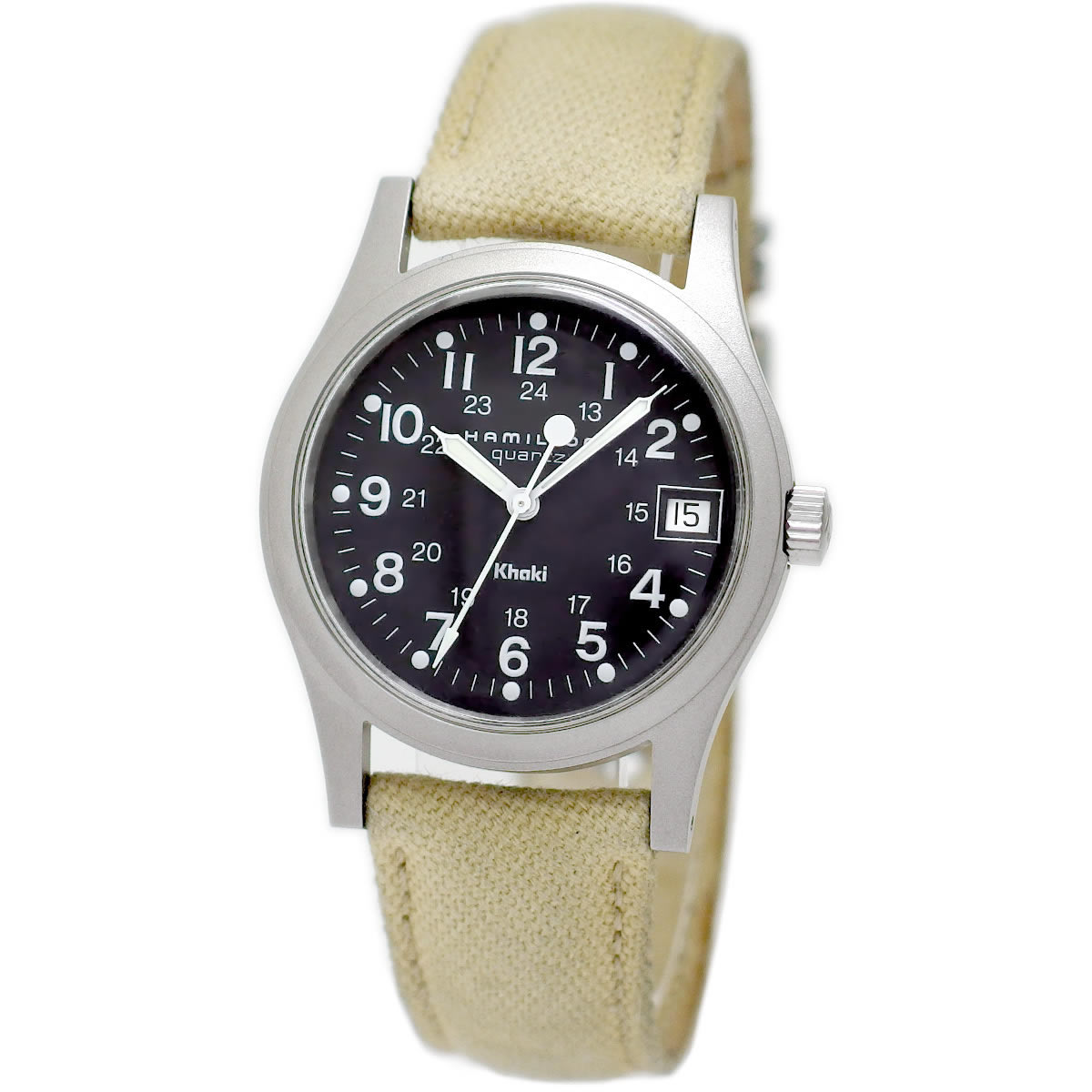 ハミルトン カーキ 9797 ブラック文字盤 クオーツ USED