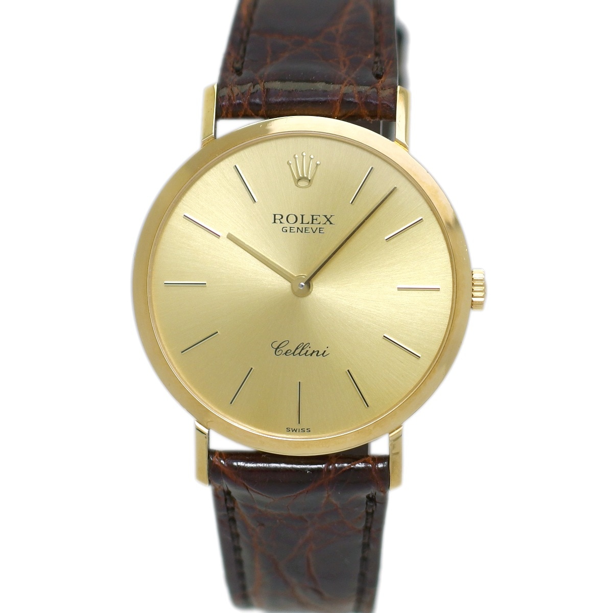 ロレックス チェリーニ メンズ Ref.4112 18金無垢 純正尾錠 Cal.1601 19石 手巻 OH済 1981年製 Rolex