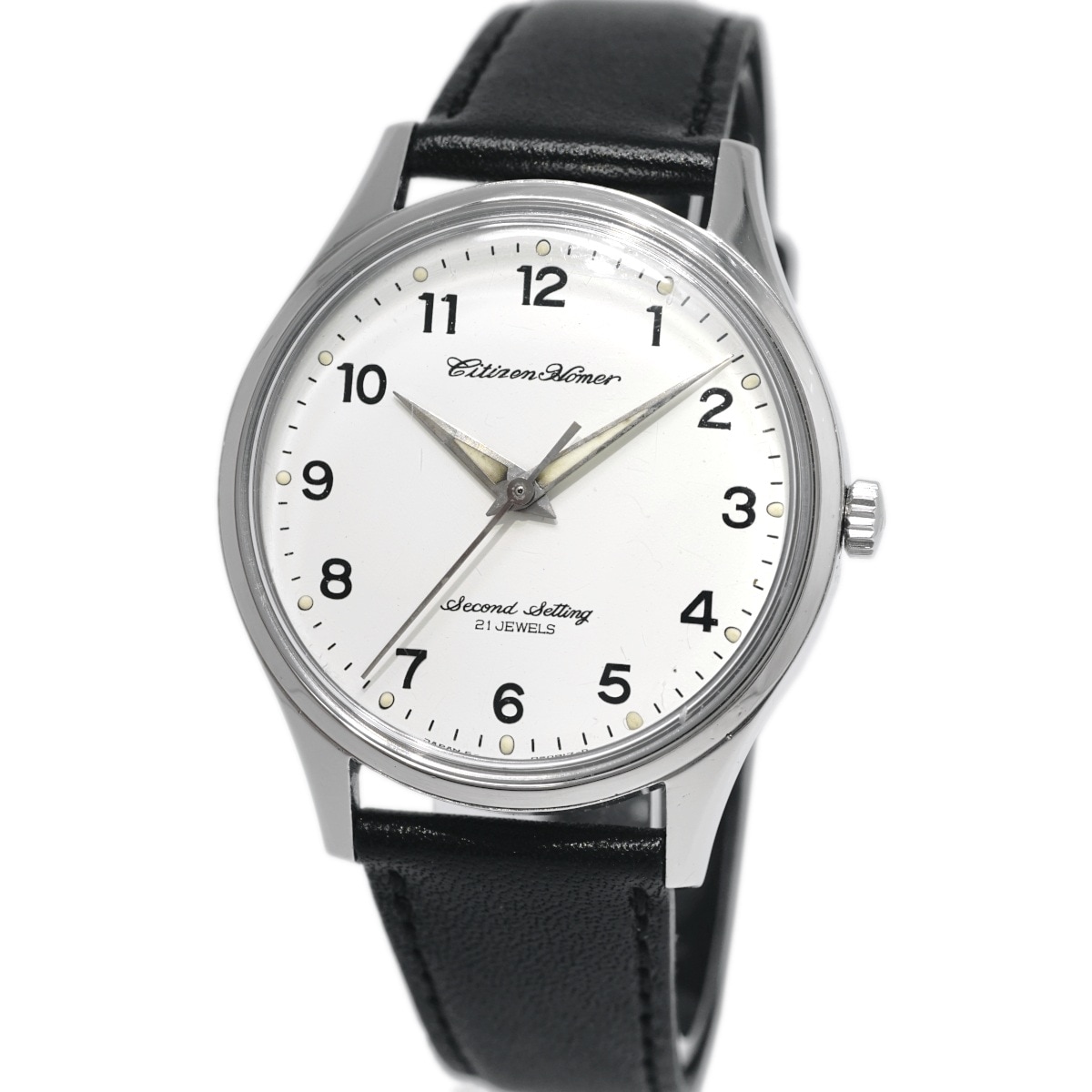 デッドストック⑨　CITIZEN　鉄道時計　シチズンホーマー　手巻き　21石　国鉄　【昭54　九地自】　稼動品 1969CITIZEN シチズン 国鉄 ホーマー 《JNR 鉄道時計 実物