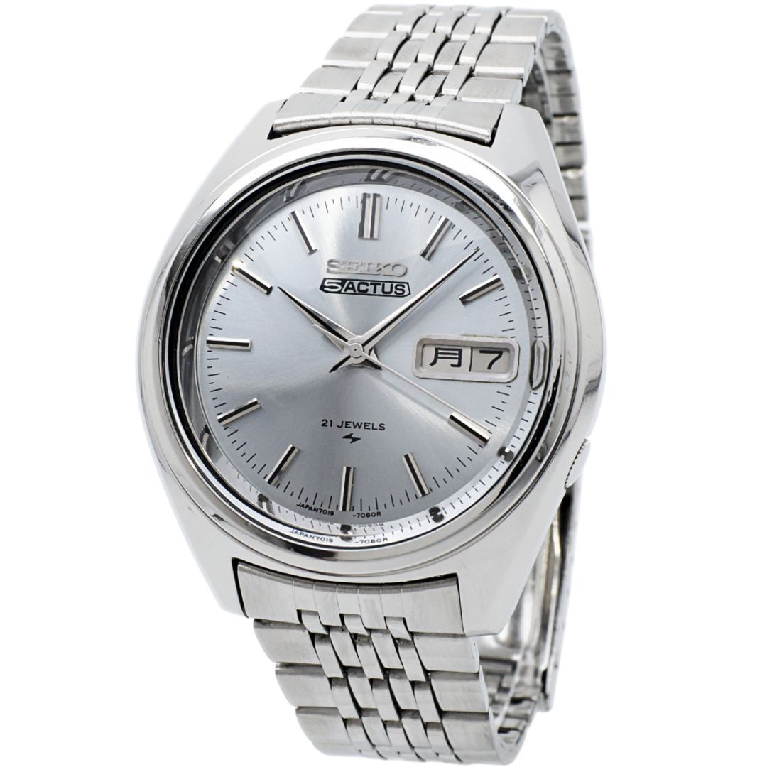 【整備済み】人気のグレー文字盤 アクタス セイコー5 1973年製 Seiko5 アクタス・5アクタス(自動巻き)