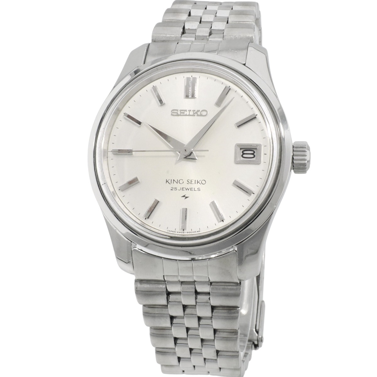 SEIKO 4402-8000 キングセイコー 手巻き OH済み 44KS後期 キングセイコー 4402-8000 44KSデイト 後期型 亀戸メダリオン 手巻 OH
