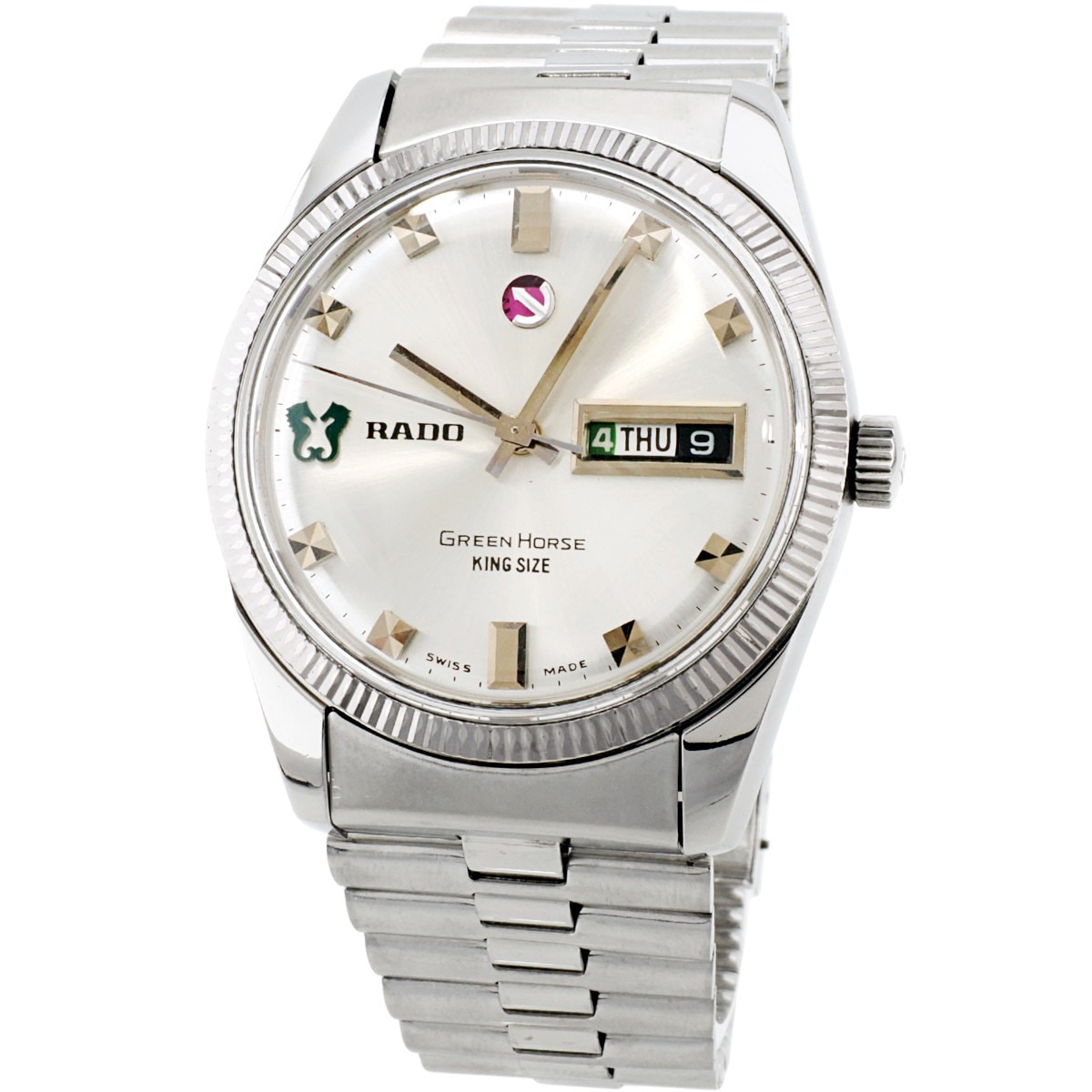 ラドー グリーンホース キングサイズ 37.3mm Ref.11844 純正ブレスレット 自動巻 OH済 1970年代