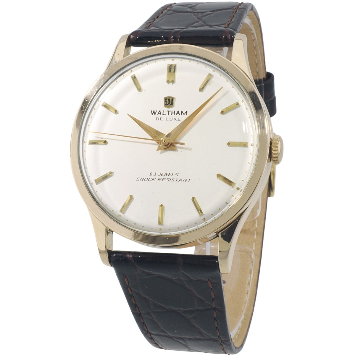 ウォルサム De Luxe（デラックス）14KGF 金張り 23石 赤金ムーブメント