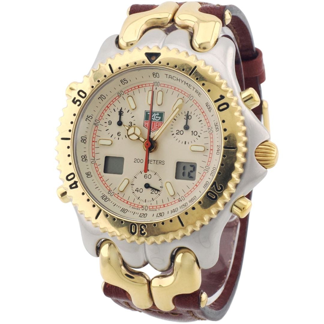 【2年間のメーカー保証付】タグ・ホイヤー S/el セナモデル S25.706C クロノグラフ 公式OH済 純正新品革ベルト