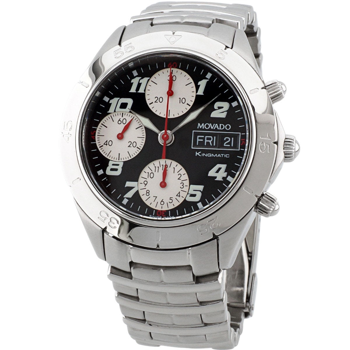 モバード キングマチック 84-G5-897 逆パンダ文字盤 Cal.7750 クロノグラフ 自動巻 OH済 USED