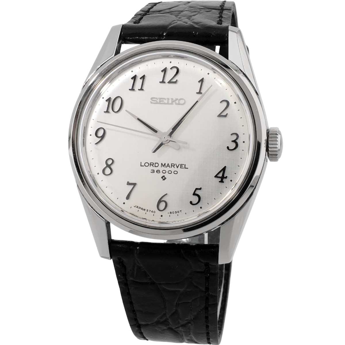 セイコー ロードマーベル 36000 5740-8000 絹目文字盤 アラビアインデックス 手巻 10振動 OH済 1973年製（昭和48年）