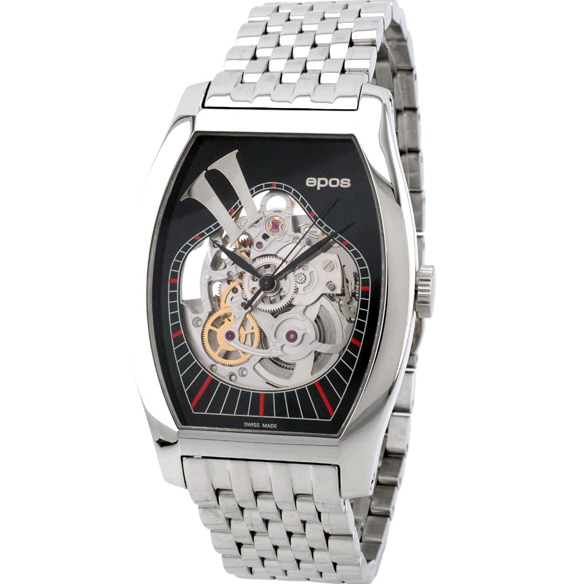 エポス トノー スケルトン 3359SQ11BK 純正ブレスレット 自動巻 OH済 2005年購入品 USED