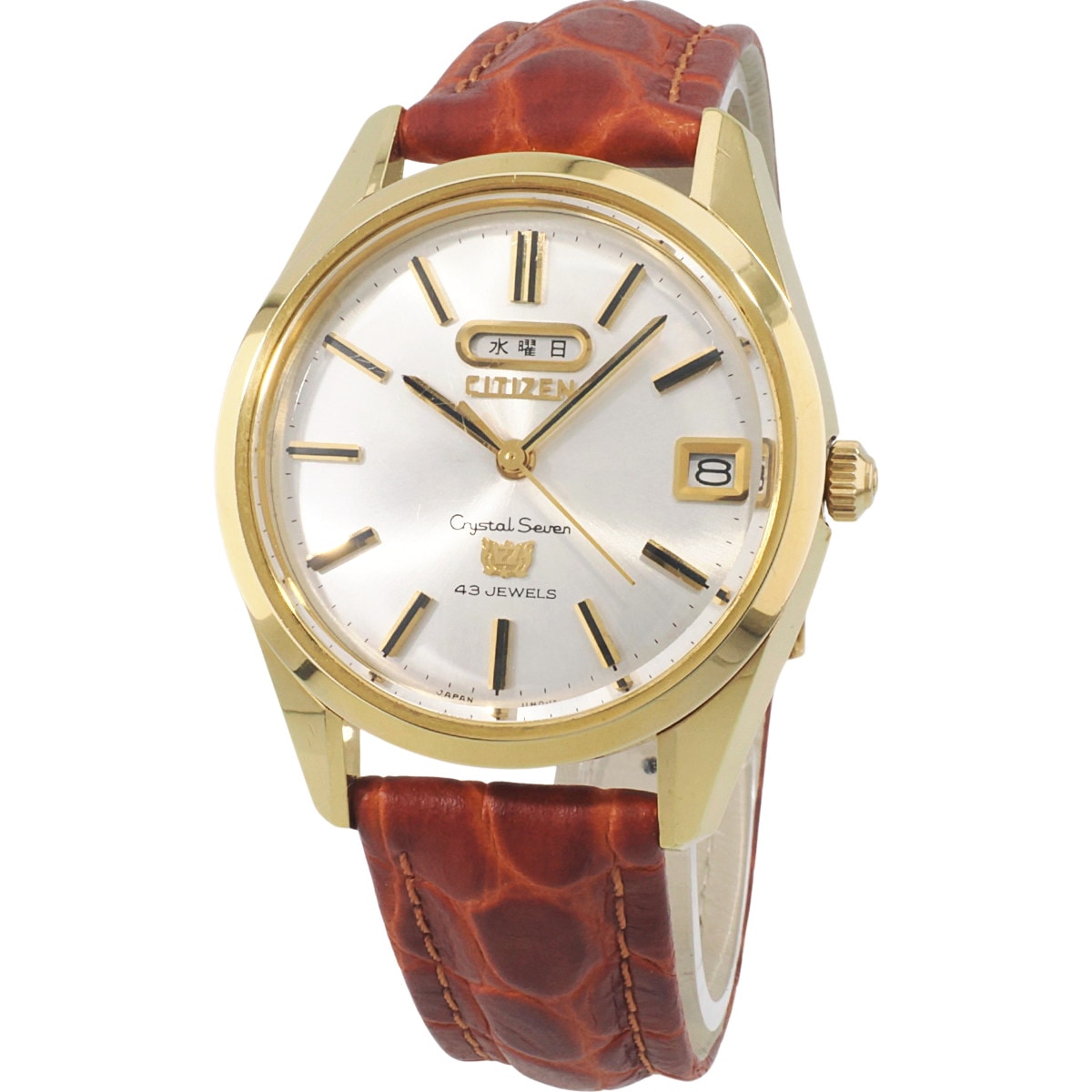 シチズン クリスタルセブン 43石 金張り ACSF2924-Y Cal.5204 自動巻 OH済 1967年製（昭和42年）