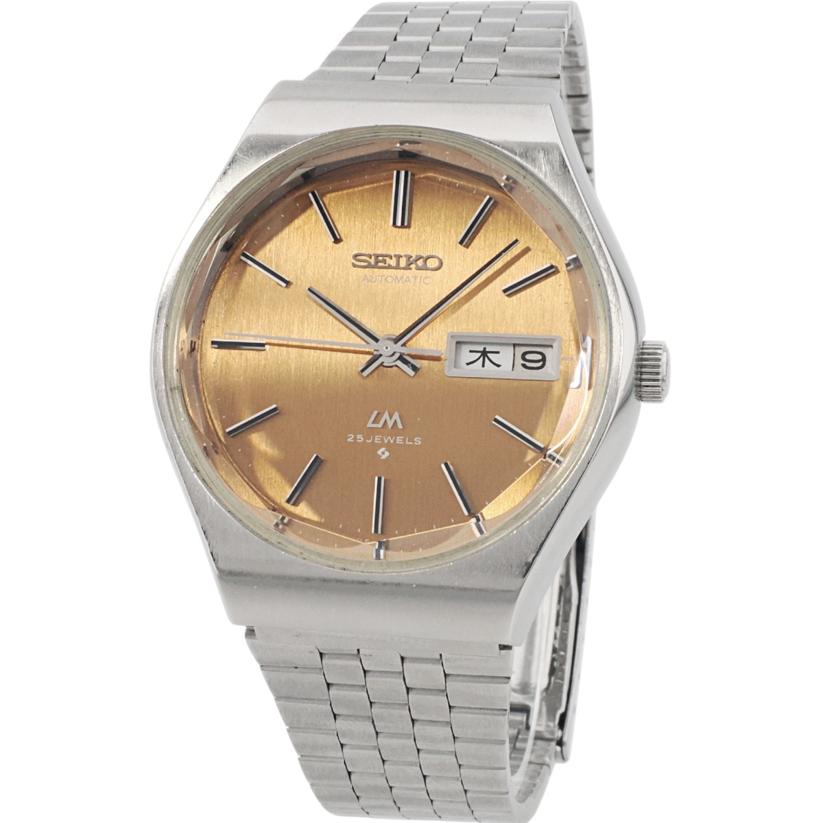 セイコー ロードマチック 5606-8100 ゴールド文字盤 スクリューバック 自動巻 OH済 1975年製（昭和50年）