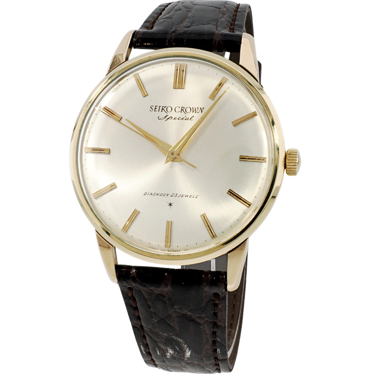 セイコー クラウンスペシャル 15021 14金張り/SS裏蓋 Cal.341 23石 手巻 OH済 1963年製（昭和38年）