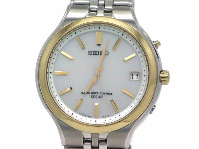 【電波ソーラー】 SEIKO セイコー ドルチェ ブラック 7B22-0AKO SEIKO セイコー ドルチェ 7B22-0AE0 シェル文字盤 電波ソーラー